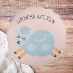 Coussins Ronds Nom de jeune fille Beauty Pastel Pink Sheep and Ki<br><div class="desc">Nom de jeune fille Beauty Pastel Pink Sheep and Kid</div>