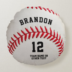 Coussins Ronds Nom de joueur de baseball numéro Personnalisé