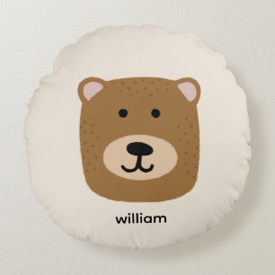 Coussins Ronds Nom de l'ours Brown