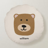 Coussins Ronds Nom de l'ours Brown (Dos)