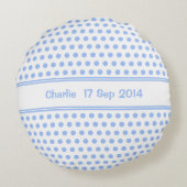 Coussins Ronds Nom de taches bleu panda mignonne sur le dos (Dos)