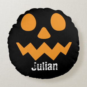 Coussins Ronds Nom du Citrouille Jack-o-lanterne du jour d'Hallow