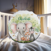 Coussins Ronds Nom personnalisé Jungle Animaux libellules