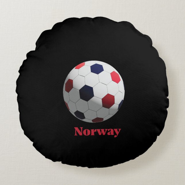 Coussins Ronds Norway soccer (Devant)