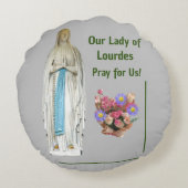 Coussins Ronds Notre Dame de Lourdes (Dos)