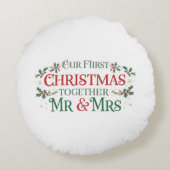 Coussins Ronds Notre Premier Noël Ensemble M. et Mme (Dos)