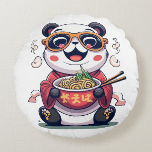 Coussins Ronds Nouilles de Panda