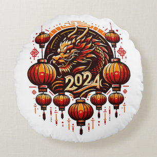 Coussins Ronds nouvel an chinois 2024