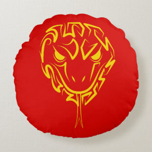 Coussins Ronds Nouvel An Lunaire Chinois du Serpent 2025 4723 Boi