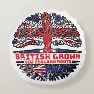 Coussins Ronds Nouvelle-Zélande Royaume-Uni British Tree Roots