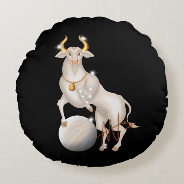 Coussins Ronds Nova Taurus Venus Zodiac (Devant)