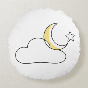 Coussins Ronds Nuage et Étoiles de Rêve