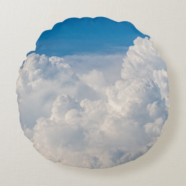 Coussins Ronds Nuages dans le ciel (Devant)