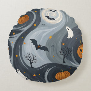 Coussins Ronds Nuit de la mort d'Halloween