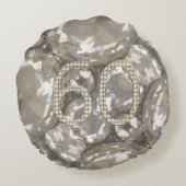 Coussins Ronds Numéro 60 Diamonds Look 60th Anniversary (Dos)