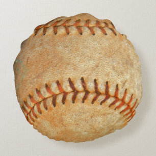 Coussins Ronds numéro Baseball Blanc