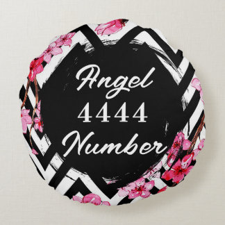 Coussins Ronds Numéro d'ange "4444"