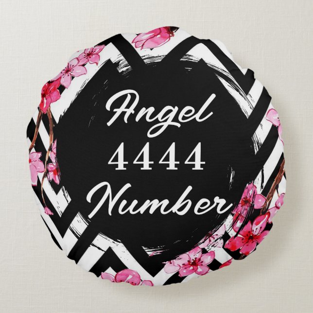 Coussins Ronds Numéro d'ange "4444" (Dos)