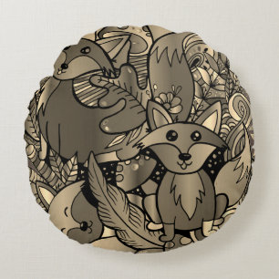 Coussins Ronds Obtention du ton de Sepia Foxy