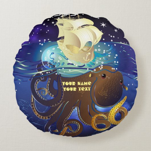 Coussins Ronds Octopus Huge et Caravella (Devant)