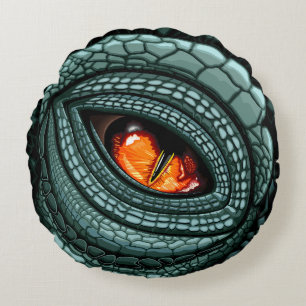 Coussins Ronds Œil de prédateur reptile primitif