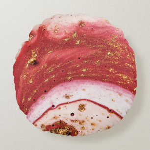 Coussins Ronds OEuvre d'art magique. Fantastiques couleurs corall