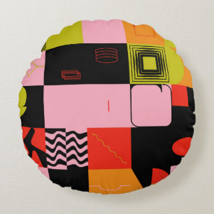 Coussins Ronds OEuvre d'inspiration postmoderne et déconstruite d