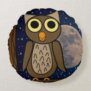 Coussins Ronds Oiseau de nuit