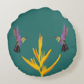 Coussins Ronds Oiseaux de mer Fleur jaune (Dos)