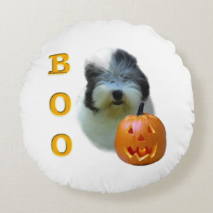 Coussins Ronds Old English Sheepdog Halloween Boo