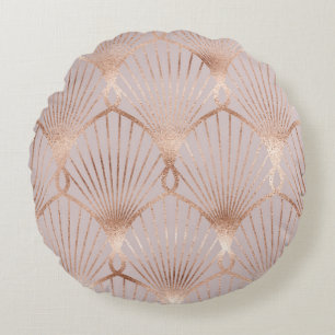 Coussins Ronds Or Art Nouveau : Feuille transparente