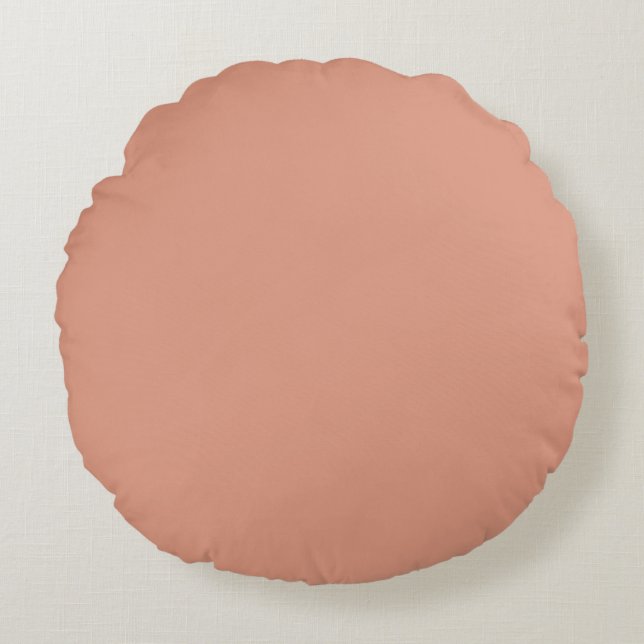 Coussins Ronds Or Rose Uni, Moderne, Simple (Devant)