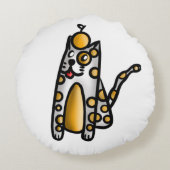 Coussins Ronds Orange Cat (Dos)