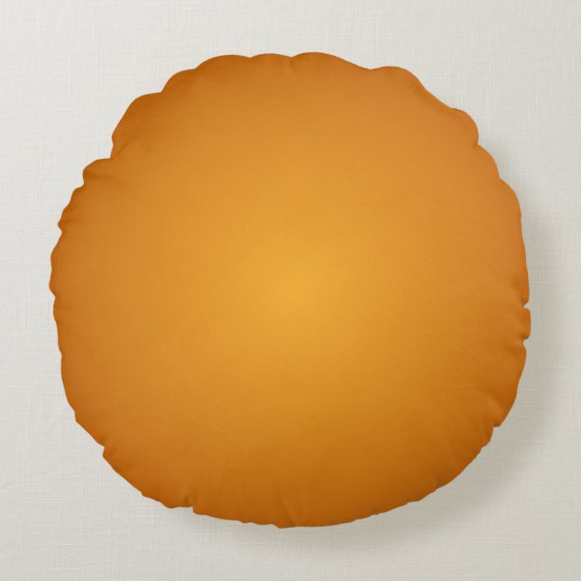 Coussins Ronds Orange doré Orange brûlé Rustique Joyeux (Devant)