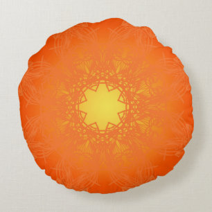 Coussins Ronds orange naturel