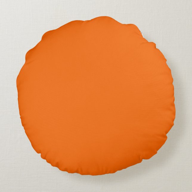 Coussins Ronds Orange solide (Dos)
