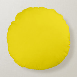 Coussins Ronds Oreiller à jet rond polyester (16 po), jaune citro