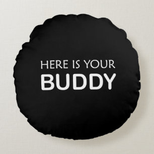 Coussins Ronds Oreiller à lancer Buddy - Design minimaliste gras