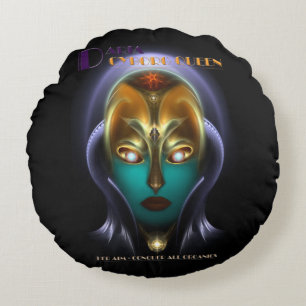 Coussins Ronds Oreiller à lancer rond Daria Cyborg Queen
