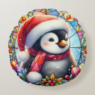 Coussins Ronds Oreiller à lancer rond de pingouin