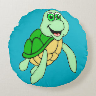 Coussins Ronds Oreiller à lancer rond de tortue rapide