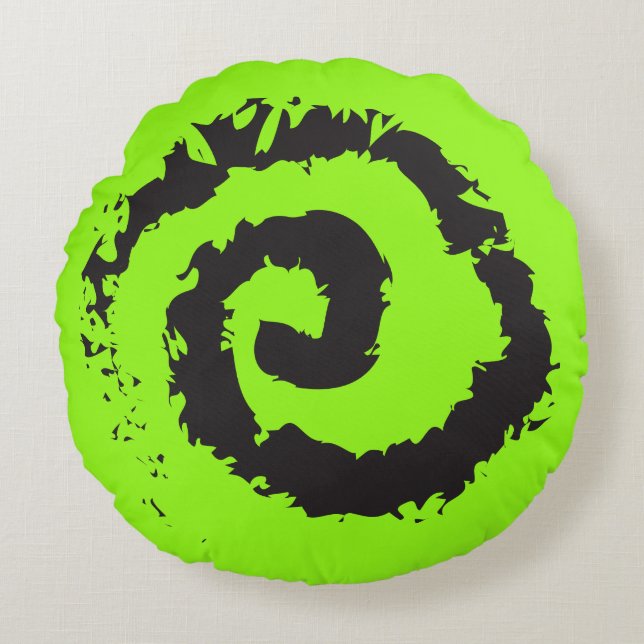 Coussins Ronds Oreiller à lancer rond VERT LIME (Devant)