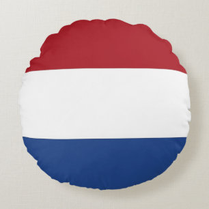 Coussins Ronds Oreiller à lancer ronde avec drapeau de Pays-Bas