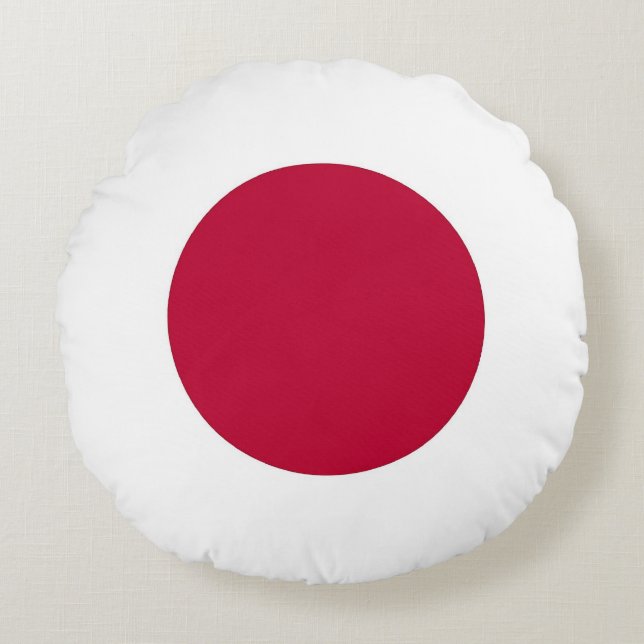 Coussins Ronds Oreiller à lancer ronde avec drapeau du Japon (Devant)