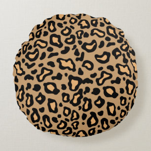 Coussins Ronds Oreiller à lancer ronde Poster de animal Leopard r