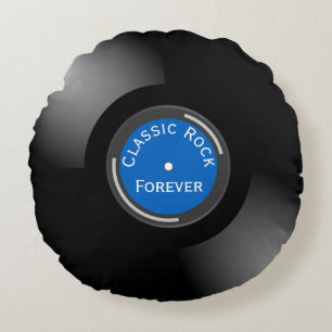 Coussins Ronds Oreiller à lancer ronde vintage de disques de viny