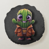 Coussins Ronds Oreiller de dessin animé mignon et duveteux – Plus (Dos)