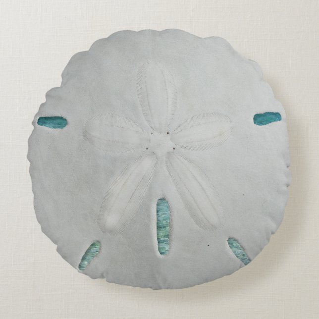 Coussins Ronds Oreiller de jet rond Sand Dollar Beach (Devant)