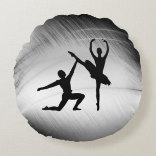 Coussins Ronds Oreiller de lancer de couple de danse de ballet