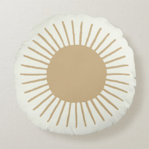 Coussins Ronds Oreiller de nursery sun boho en tan